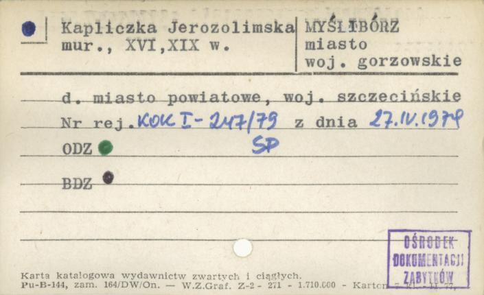 kapliczka jerozolimska, skan 1