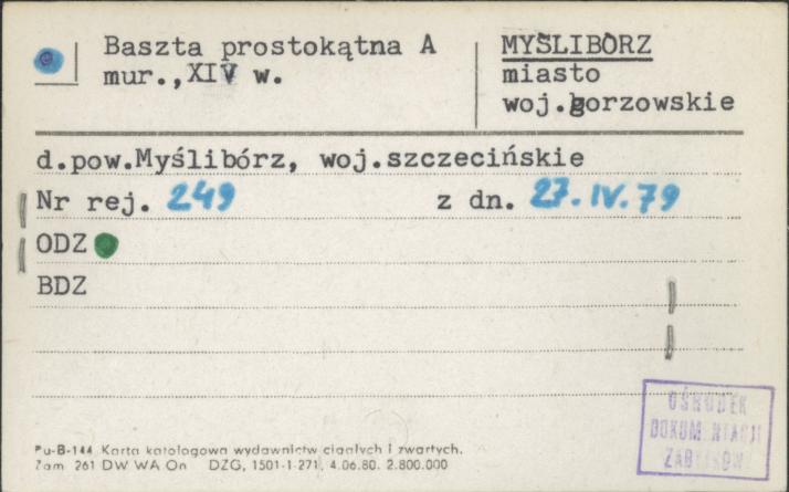 baszta prostokątna A, skan 1