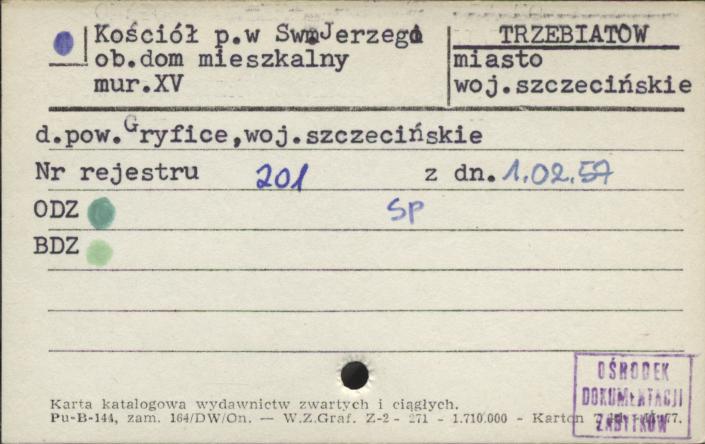 kościół pw. św. Jerzego, ob. dom mieszkalny, skan 1