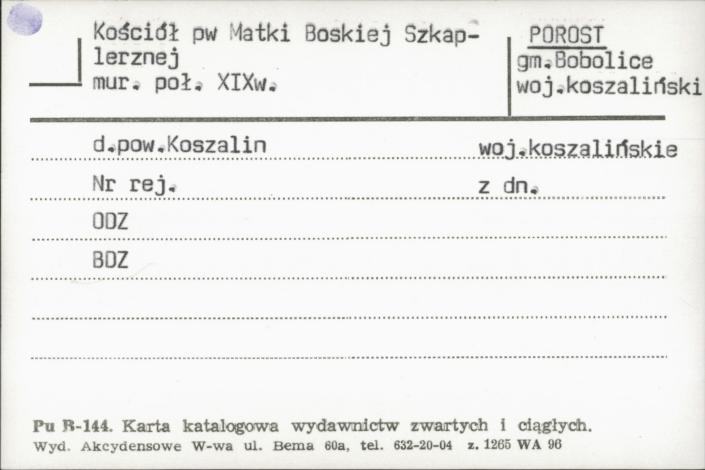 kościół pw. Matki Boskiej Szkaplerznej, skan 1