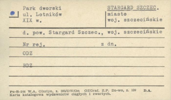 park dworski, skan 1