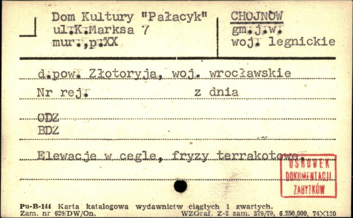 dom kultury Pałacyk, skan 1
