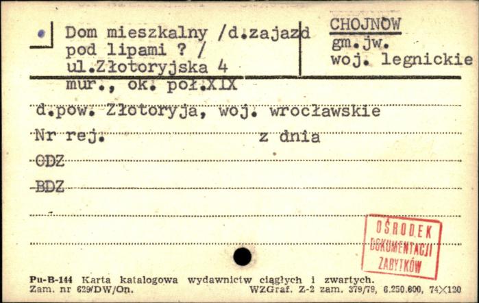 dom mieszkalny (d. Zajazd pod lipami), skan 1