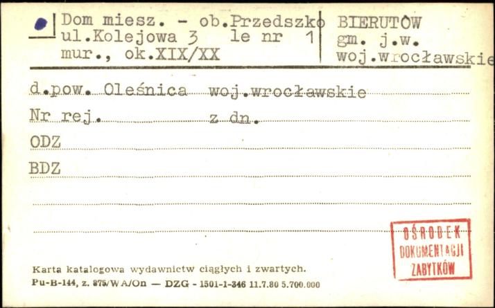dom mieszkalny - ob. Przedszkole nr 1, skan 1