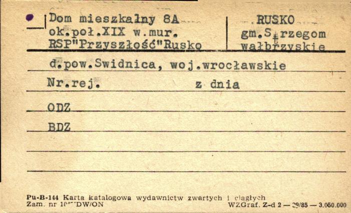 dom mieszkalny, RSP Przyszłość Rusko, skan 1