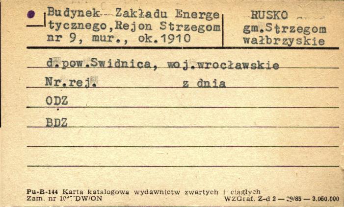 budynek zakładu energetycznego, rejon Strzegom, skan 1