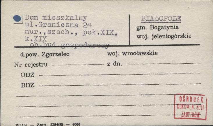 dom mieszkalny, ob. budynek gospodarczy, skan 1