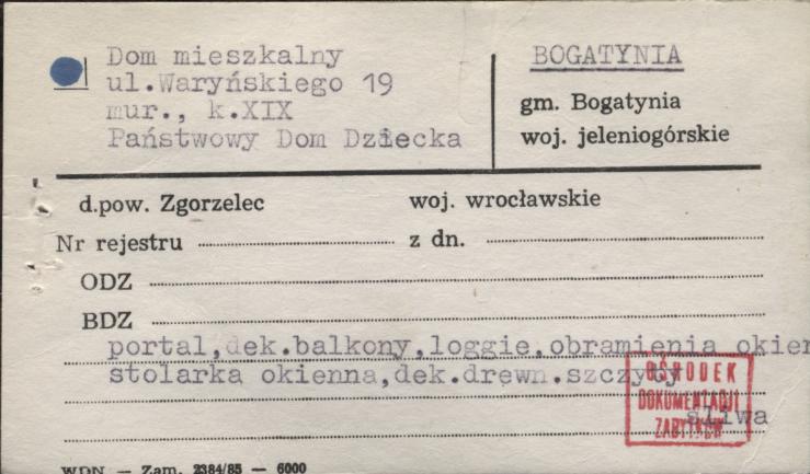 dom mieszkalny, państwowy dom dziecka, skan 1