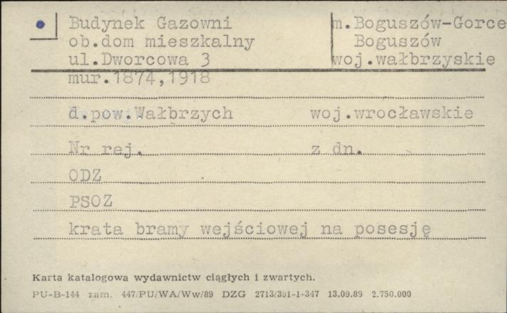 Budynek Gazowni ob. dom mieszkalny, skan 1