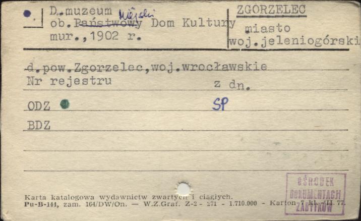 muzeum, ob. Miejski Dom Kultury, skan 1