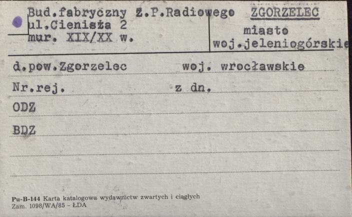 bud. fabryczny Z.P. Radiowego, skan 1