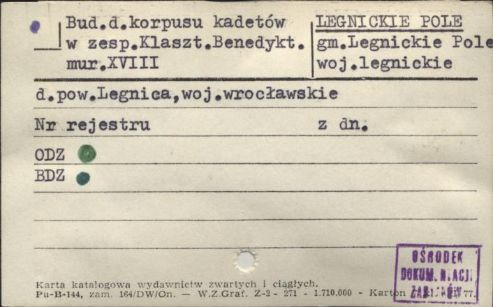budynek korpusu kadetów w zespole klasztornym benedyktynów, skan 1