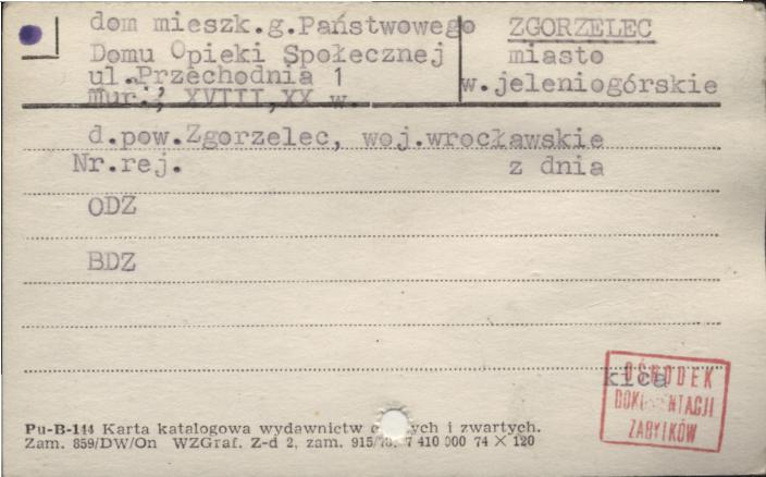 dom mieszkalny g. Państwowego Domu Opieki Społecznej, skan 1
