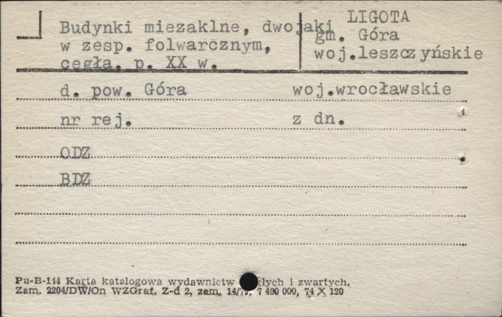 budynki mieszkalne, dwojaki w zespole folwarczym, skan 1