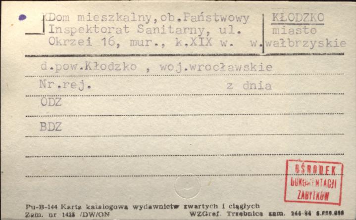 dom mieszkalny, ob. Państwowy Inspektorat Sanitarny, skan 1