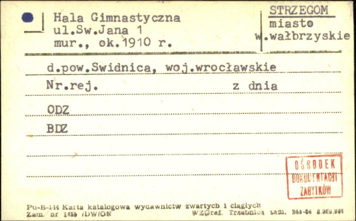 hala gimnastyczna, skan 1