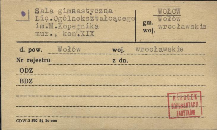 sala gimnastyczna lic. ogólnokształcącego im. M. Kopernika, skan 1