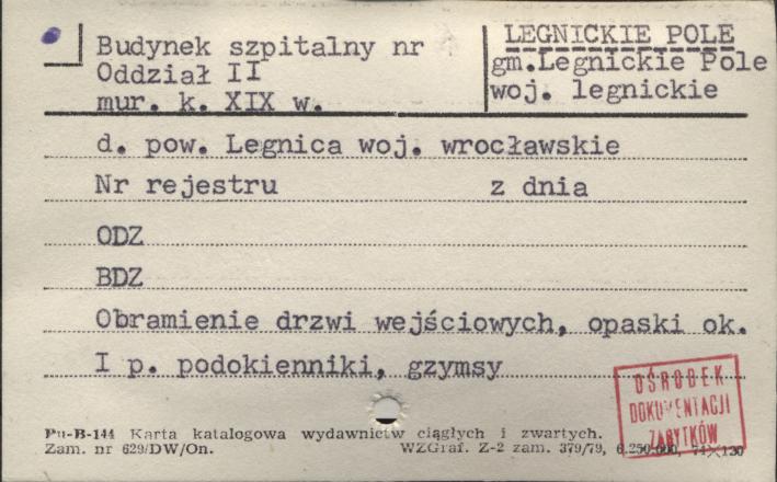 budynek szpitalny; oddział II, skan 1