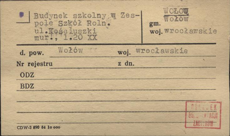 budynek szkolny w zespole szkół roln., skan 1