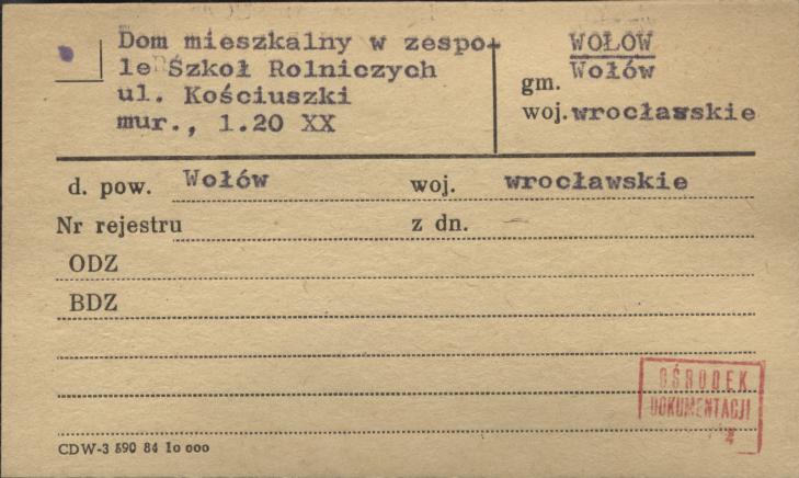 dom mieszkalny w zespole szkół rolniczych, skan 1