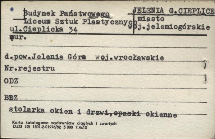 budynek Państwowego Liceum Sztuk Plastycznych, skan 1