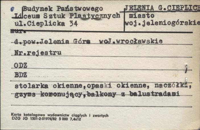 budynek Państwowego Liceum Sztuk Plastycznych, skan 1