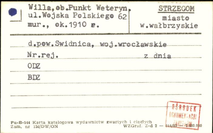 willa, ob. punkt weteryn., skan 1