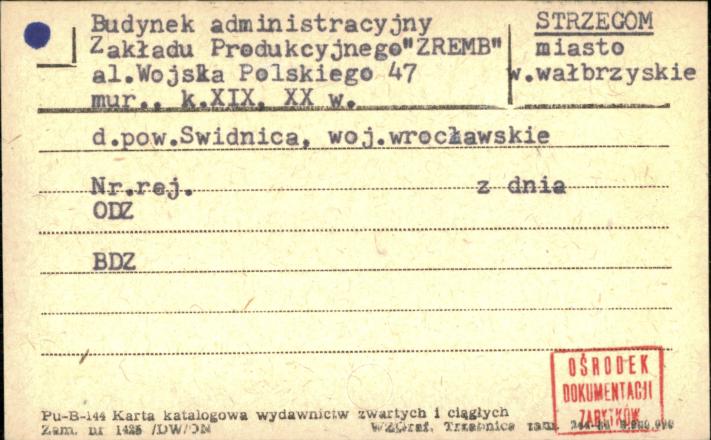 budynek administracyjny zakładu produkcyjnego ZREMB, skan 1