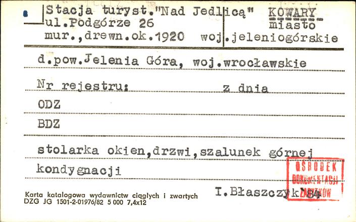 stacja turyst. Nad Jedlicą, skan 1