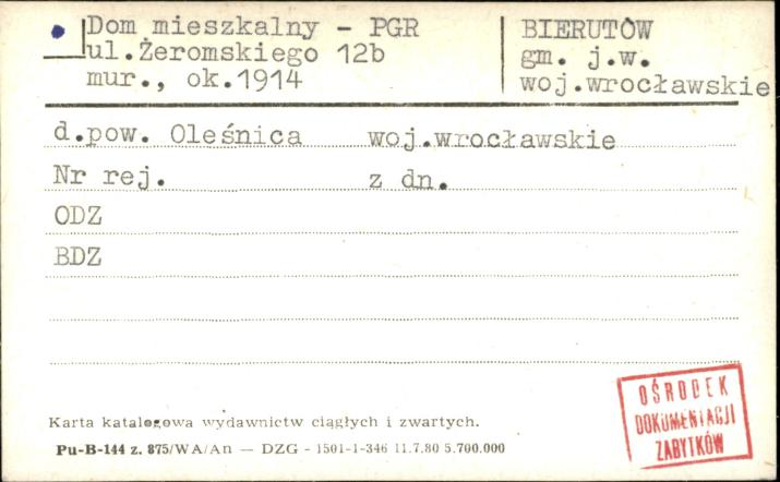 dom mieszkalny - PGR, skan 1