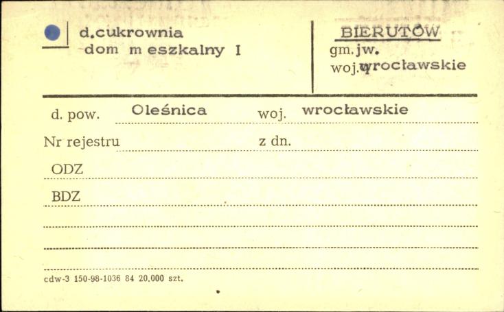 cukrownia dom mieszkalny I, skan 3
