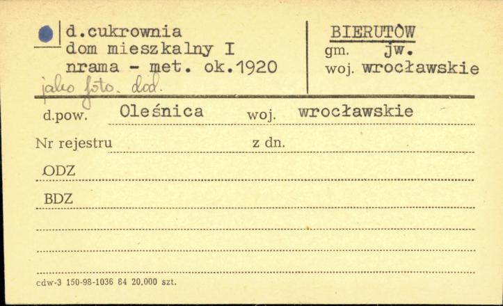 cukrownia dom mieszkalny I brama, skan 1