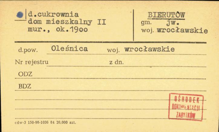 cukrownia dom mieszkalny II, skan 1
