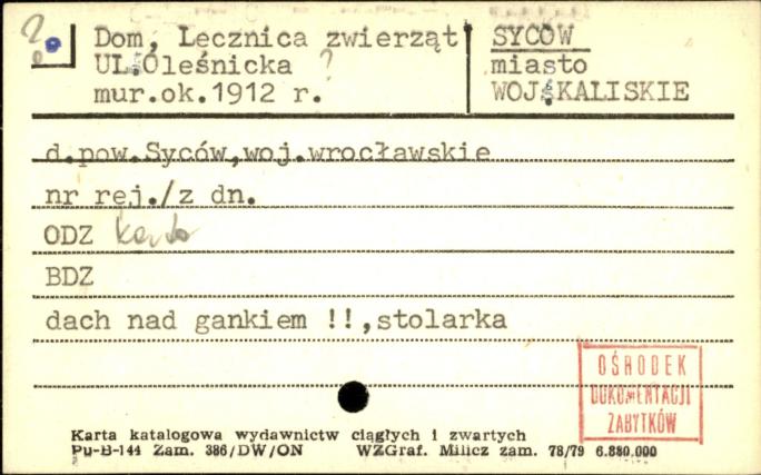 dom, lecznica zwierząt, skan 1
