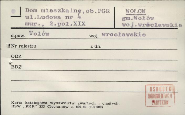 dom mieszkalny, ob. PGR, skan 1