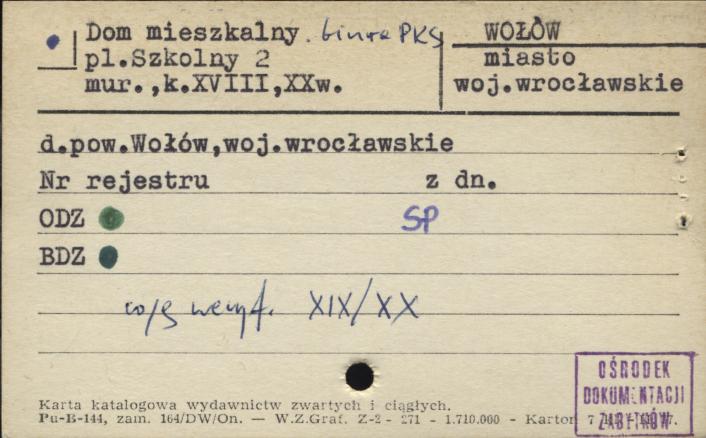 dom mieszkalny ob. biura PKS, skan 1