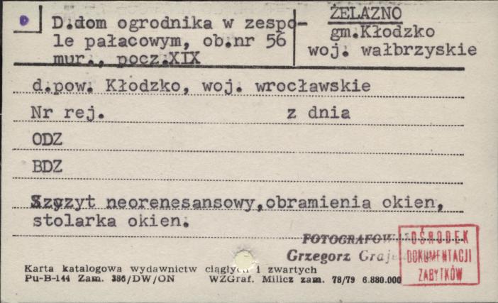 dom ogrodnika w zespole pałacowym, skan 1