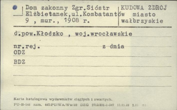 dom zakonny Zgr. Sióstr Elżbietanek, skan 1