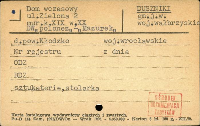 dom wczasowy, DW Polonez - Mazurek, skan 1