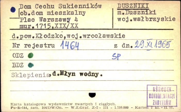 dom cechu sukienników, skan 1