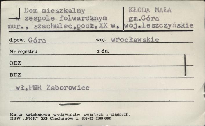 dom mieszkalny w zespole folwarcznym, skan 1