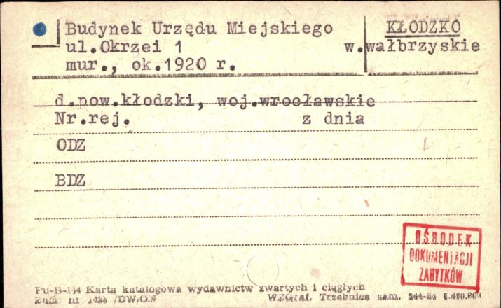 budynek Urzędu Miejskiego, skan 1