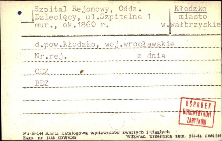 Szpital Rejonowy, oddz. Dziecięcy, skan 1