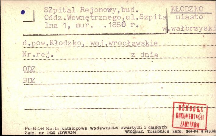 Szpital Rejonowy, budynek Oddz. Wewnętrznego, skan 1