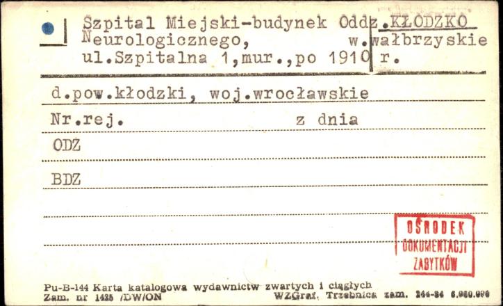 Szpital Miejski - budynek Oddz. Neurologicznego, skan 1