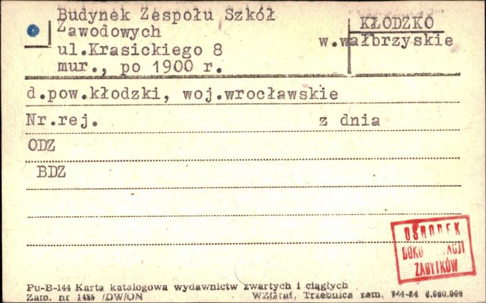 budynek Zespołu Szkół Zawodowych, skan 1