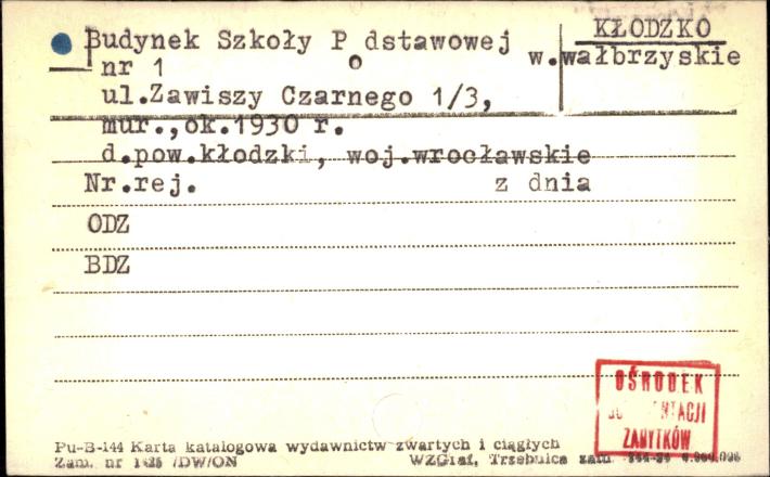budynek Szkoły Podstawowej nr 1, skan 1