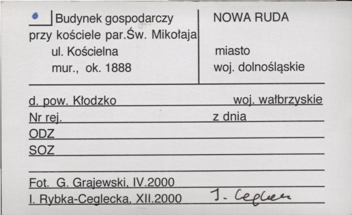 budynek gospodarczy przy kościele par. św. Mikołaja, skan 1