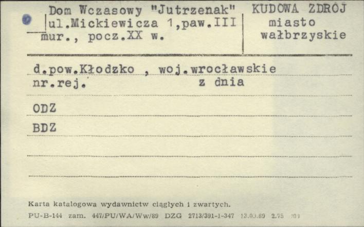 dom wczasowy Jutrzenka, skan 1