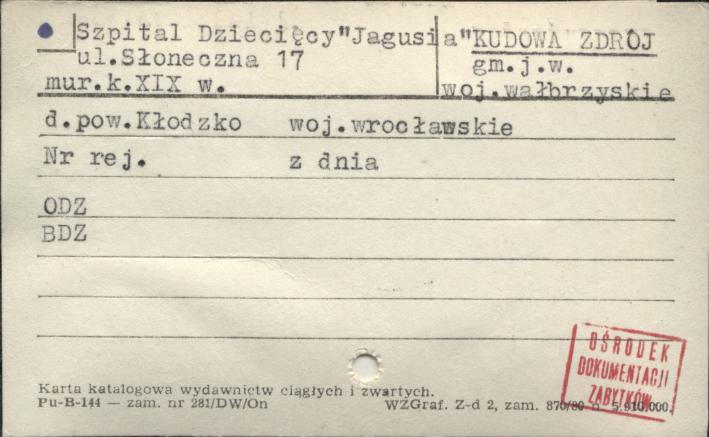 szpital dziecięcy Jagusia, skan 1
